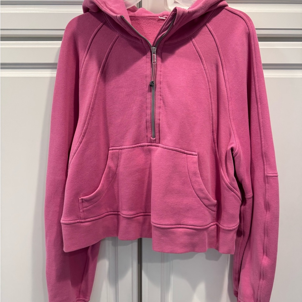 Lululemon oversized 1/2 zip cropped hoodie, m/l GUC